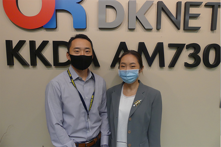 KAPN의 체이스 박 회장과 이번 온라인 세미나의 총괄 계획을 담당한 정예진 인턴